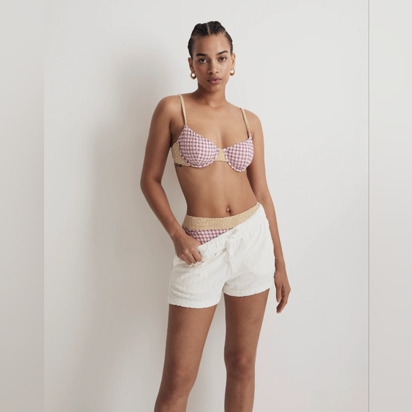 Madewell Terry Jacquard Drawstring Sweatshorts, Women's Size Large NWT - Picture 2 of 5